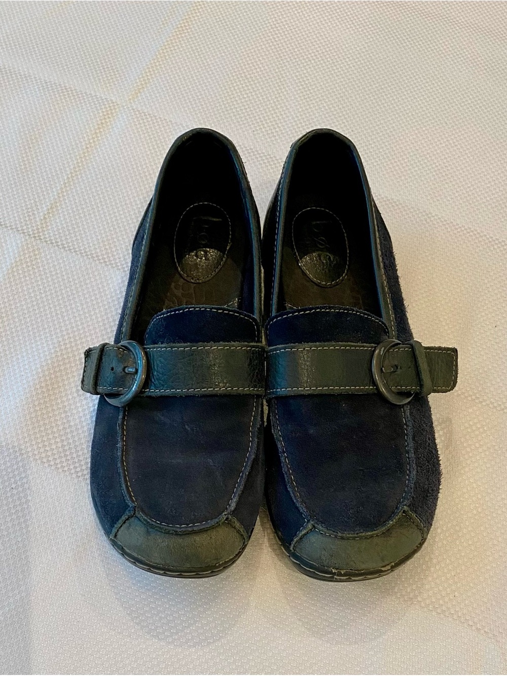 boc Navy Suede Loafers with Buckle size 8